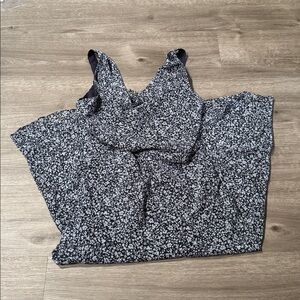 Abercrombie & Fitch Floral Cowl Neck Midi Dress